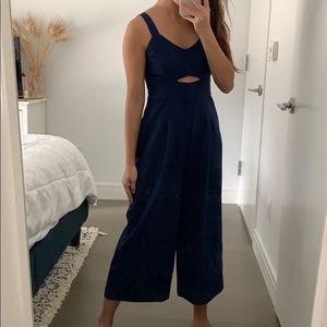 Forever21 Navy Culotte Jumpsuit